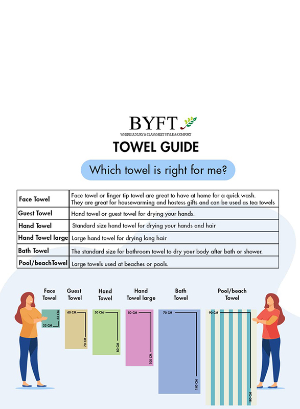 BYFT 2-Piece Daffodil 100% Cotton Hand Towel Set, 40 x 60cm, Yellow