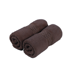 BYFT Home Ultra (Brown) Premium Hand Towel  (50 x 90 Cm - Set of 2) 100% Cotton Highly Absorbent, High Quality Bath linen with Checkered Dobby 550 Gsm
