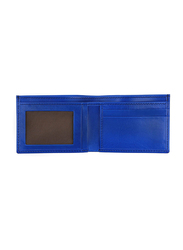 Jafferjees Bangkok Genuine Leather Bi-fold Wallets for Men, Blue