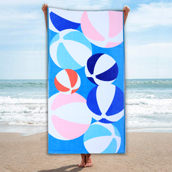BYFT Jacquard Beach Towel 86 x 162 Cm 390 Gsm Beach Ball,  Cotton Set of 1