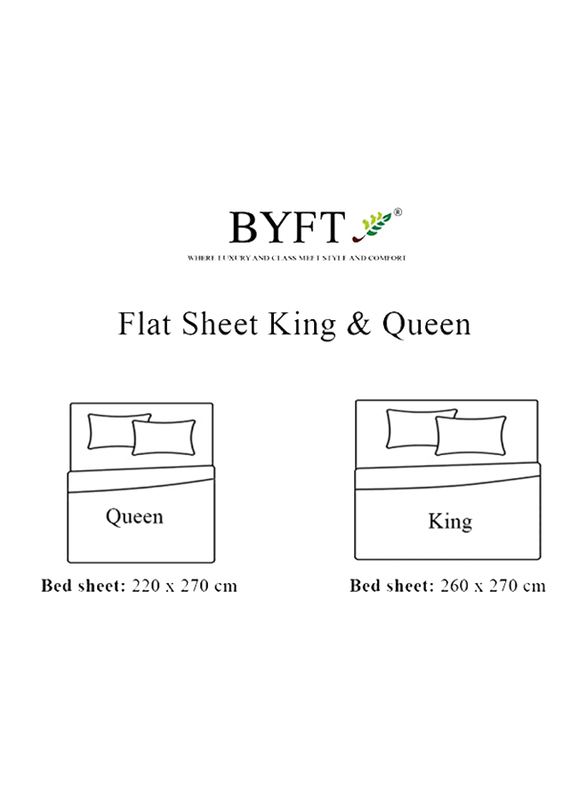 BYFT Tulip 100% Cotton Satin Stripe Flat Bed Sheet, 300 Tc, 1cm, 260 x 280cm, King, Sea Green