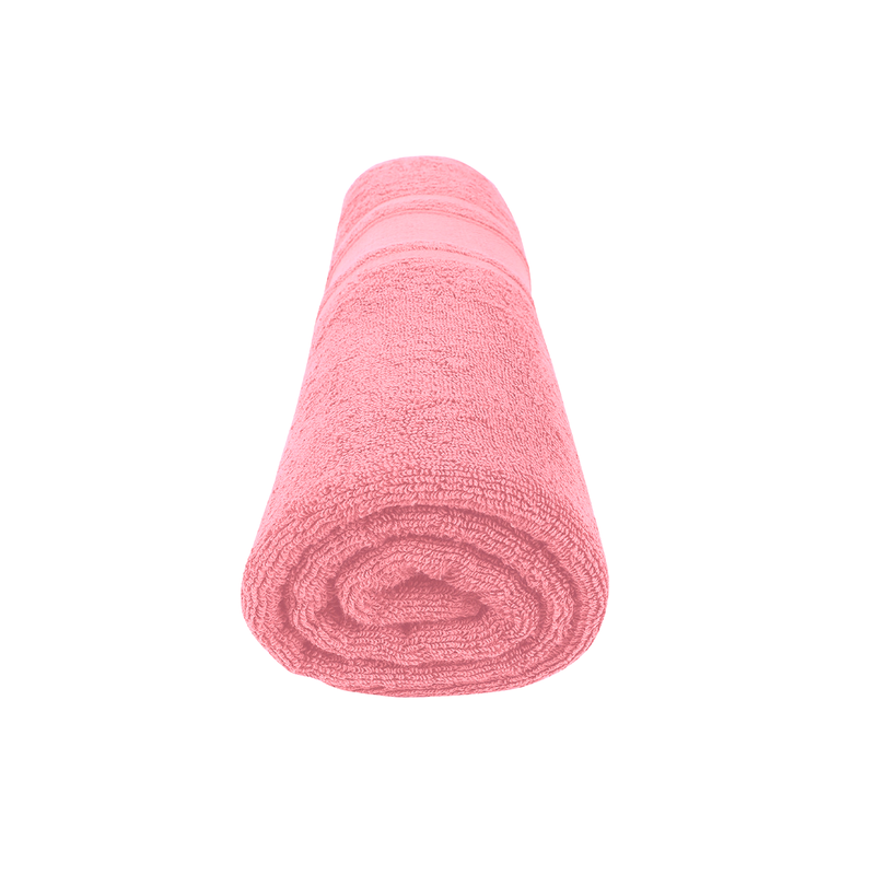 BYFT Home Castle (Pink) Premium Bath Towel  (70 x 140 Cm - Set of 1) 100% Cotton Highly Absorbent, High Quality Bath linen with Diamond Dobby 550 Gsm