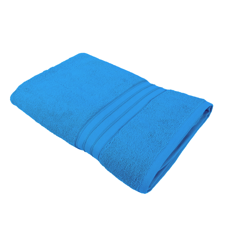 BYFT Home Trendy (Blue) Premium Bath Towel  (70 x 140 Cm - Set of 1) 100% Cotton Highly Absorbent, High Quality Bath linen with Striped Dobby 550 Gsm