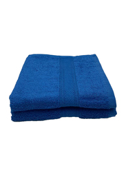 BYFT 2-Piece Daffodil 100% Cotton Hand Towel Set, 40 x 60cm, Royal Blue