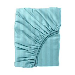 BYFT Tulip (Sea Green) Single Size Fitted Sheet and pillowcase Set with 1 cm Satin Stripe (Set of 2 Pcs) 100% Cotton Percale Soft and Luxurious Hotel Quality Bed linen -300 TC