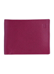 Jafferjees Paris Leather Bi-Fold Wallet for Men, Burgundy