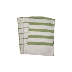 BYFT Orchard Green Multi Checks ( 50 x 70 Cm) Tea Towel-Set of 3