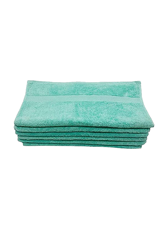 BYFT Gardenia 100% Cotton Hand Towel Set, 6 Piece, Green