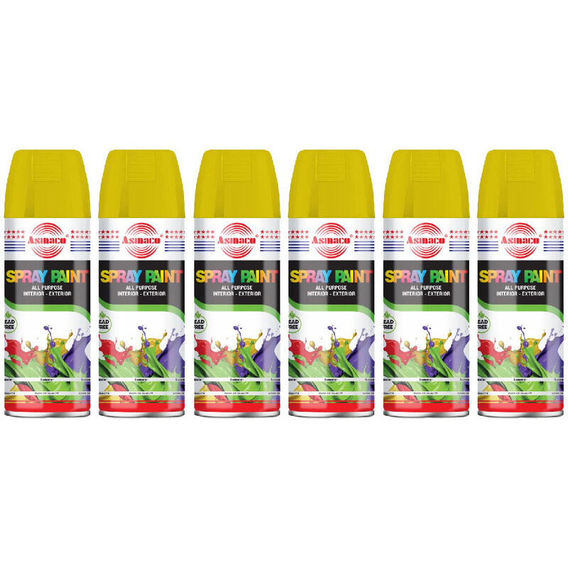 

Asmaco Spray Paint - New Gold - 400 Ml - Set of 06
