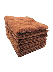 BYFT Camellia Hand Towel Set, 6 Piece, Brown