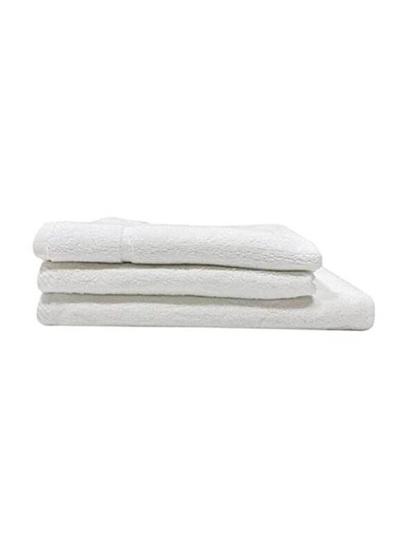 

BYFT Iris 3-Piece 100% Cotton Bath Towel Set, White