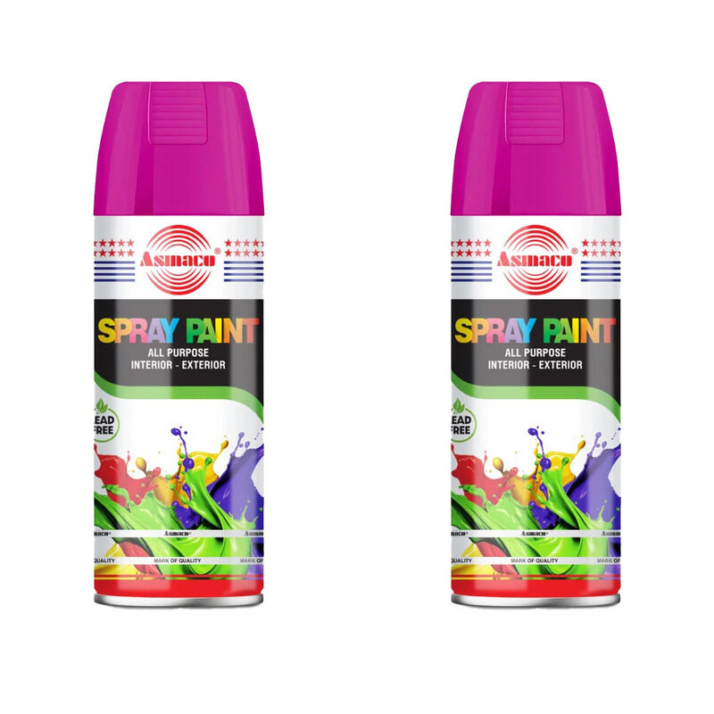 

Asmaco Spray Paint - Peach Red - 400 Ml - Set of 02