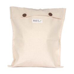 BYFT Natural Cotton Bag With Coconut Button Closure