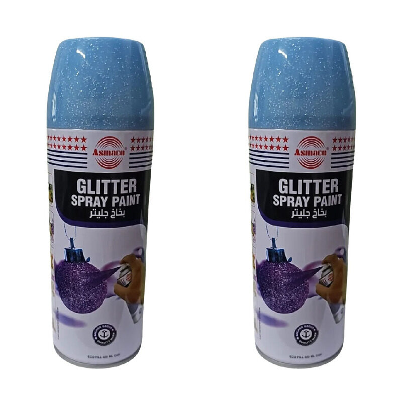 

Asmaco Glitter Spray Paint - Dark Blue - 400 Ml - Set of 02