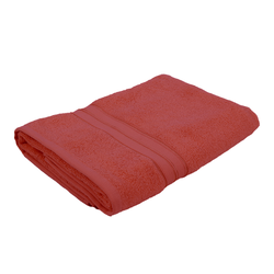 BYFT Home Trendy (Red) Premium Bath Sheet  (90 x 180 Cm - Set of 1) 100% Cotton Highly Absorbent, High Quality Bath linen with Striped Dobby 550 Gsm