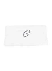 BYFT 100% Cotton Embroidered Letter O Hand Towel, 50 x 80cm, White/Silver