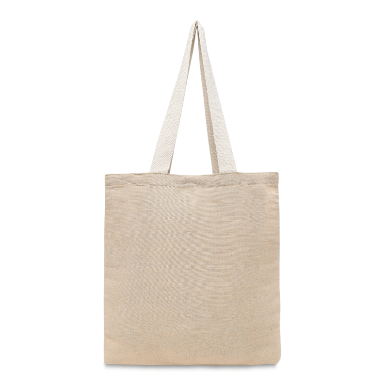 BYFT Unlaminated Juco Tote Bags (Natural) Reusable Eco Friendly Shopping Bag (35.56 x 40.64 Cm) Set of 2 Pcs