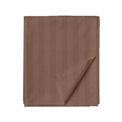 BYFT Tulip (Dark Brown) Queen Size Flat Sheet, Duvet Cover and Pillow case Set with 1 cm Satin Stripe (Set of 2 Pcs) 100% Cotton Percale Soft and Luxurious Hotel Quality Bed linen -300 TC