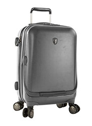 Heys Portal Access 4W Trolley Luggage Suitcase Unisex, 66cm, Black/Purple