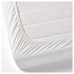 BYFT Orchard 100% Cotton Lightweight Fitted Bed Sheet, Single, White