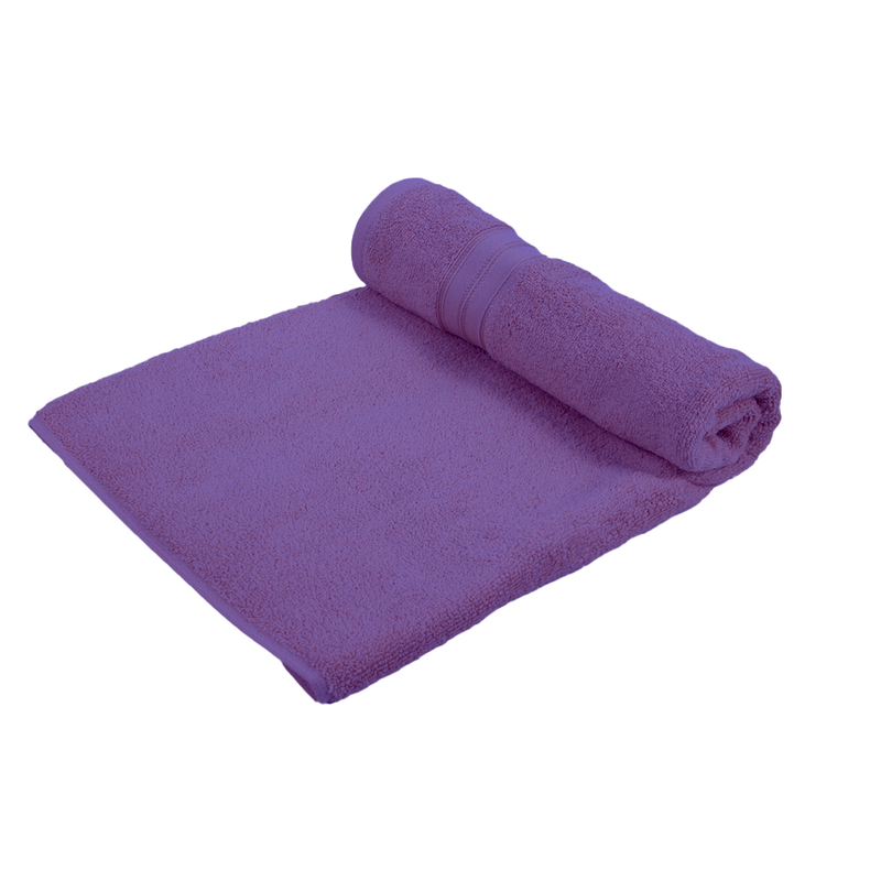 BYFT Home Trendy (Lavender) Premium Bath Sheet  (90 x 180 Cm - Set of 1) 100% Cotton Highly Absorbent, High Quality Bath linen with Striped Dobby 550 Gsm