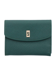 Jafferjees Morina Leather Tri-Fold Wallet for Women, Green