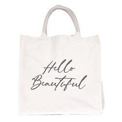 BYFT Unlaminated Natural Canvas Bag (Hello Beautiful)