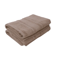 BYFT Home Castle (Beige) Premium Bath Sheet  (90 x 180 Cm - Set of 2) 100% Cotton Highly Absorbent, High Quality Bath linen with Diamond Dobby 550 Gsm