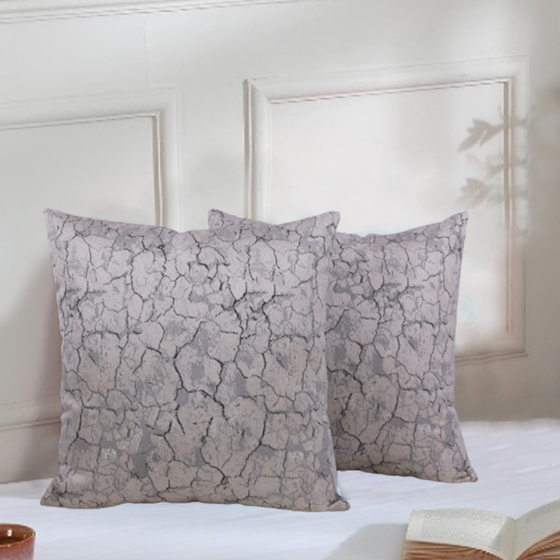 BYFT Marble Mirage Grey 16 x 16 Inch Decorative Cushion Cover Set of 2