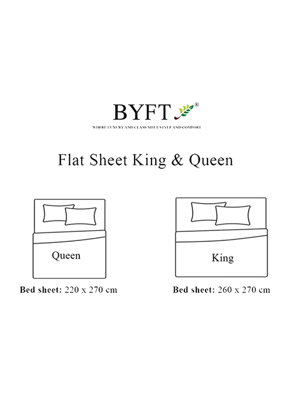 BYFT Tulip 100% Cotton Satin Stripe Flat Bed Sheet, 300 Tc, 1cm, 220 x 280cm, Queen, Sea Green