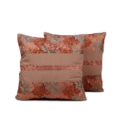 BYFT TerraTile Bliss Brick Orange 16 x 16 Inch Decorative Cushion Cover Set of 2