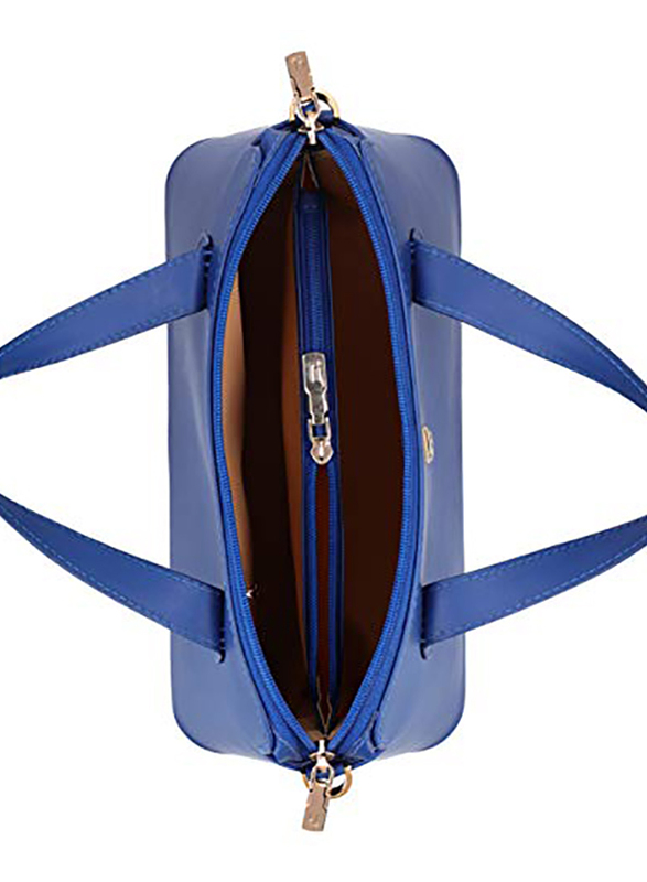 Jafferjees The Rose Leather Satchel Handbag for Women, Blue