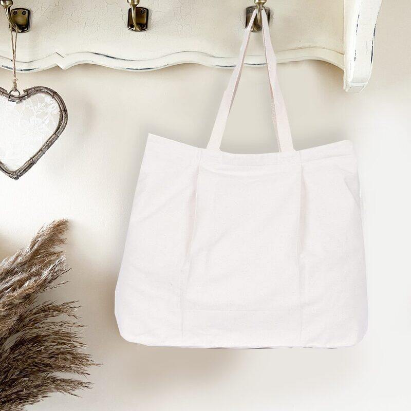 BYFT White Cotton Shoppers Bag