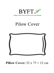 BYFT Tulip Percale Pillow Cover, 180 Thread Count, Grey