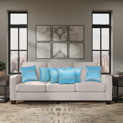 BYFT Azure Elegance Arctic Blue 16 x 16 Inch Decorative Cushion & Cushion Cover Set of 2