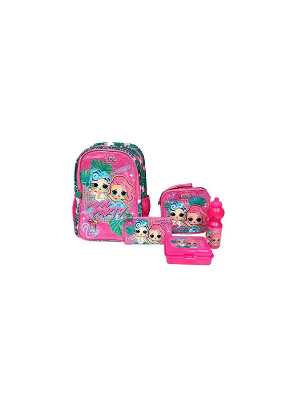 

LOL 5-in-1 Pool Party Trolley School Backpack Set, Pink