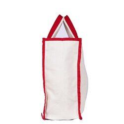 BYFT White Canvas Tote with Red Accents