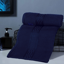 BYFT Home Ultra (Blue) Premium Hand Towel  (50 x 90 Cm - Set of 4) 100% Cotton Highly Absorbent, High Quality Bath linen with Checkered Dobby 550 Gsm
