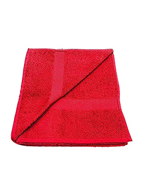 BYFT Gardenia 100% Cotton Bath Towel, Red