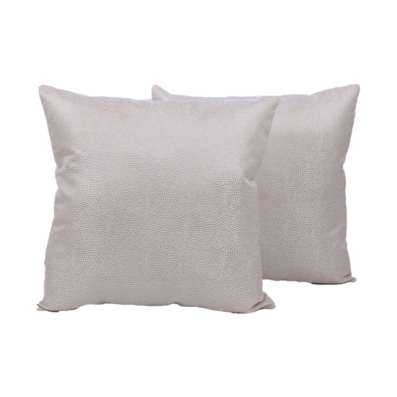 BYFT Elegant Ivory Cream 16 x 16 Inch Decorative Cushion & Cushion Cover Set of 2