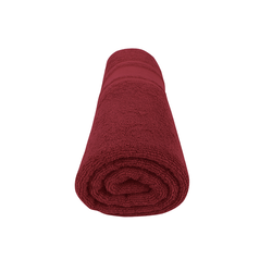 BYFT Home Castle (Maroon) Premium Bath Towel  (70 x 140 Cm - Set of 1) 100% Cotton Highly Absorbent, High Quality Bath linen with Diamond Dobby 550 Gsm