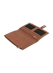 Jafferjees Cosmos Leather Bi-Fold Wallet Unisex, Light Brown