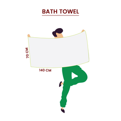 BYFT Orchard Heavy Waffle Bath Towel (70 x 140 Cm) Dark Brown- Set of 4