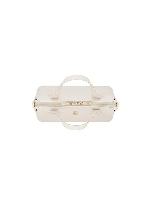 Jafferjees The Rose Leather Satchel Handbag for Women, Off White