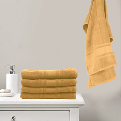 BYFT Home Castle (Cream) Premium Bath Towel  (70 x 140 Cm - Set of 2) 100% Cotton Highly Absorbent, High Quality Bath linen with Diamond Dobby 550 Gsm