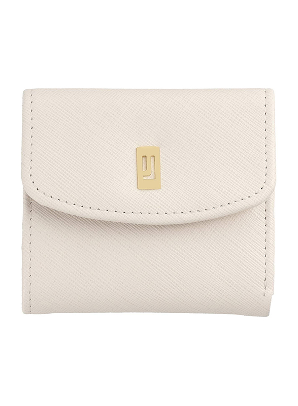 Jafferjees Lilac Leather Tri-Fold Wallet for Women, Pink