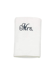 BYFT 100% Cotton Embroidered Mrs. Hand Towel, 50 x 80cm, White/Black