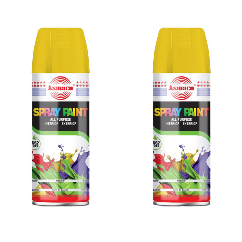 

Asmaco Spray Paint - Deep Yellow - 400 Ml - Set of 02