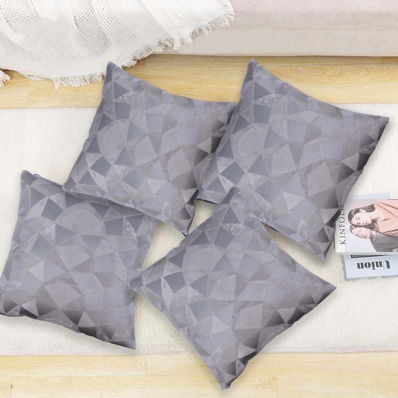 BYFT Mystrey Grey 16 x 16 Inch Decorative Cushion Cover Set of 2