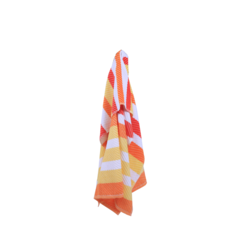 BYFT Jacquard Beach Towel 86 x 162 Cm 390 Gsm Orange Cotton Set of 1